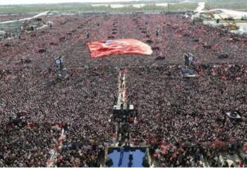 1,7 млн астам адам Ердоғанның Ыстанбұлдағы сайлауалды митингіне қатысты